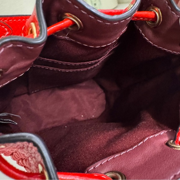 Coach C9955 Mini Dempsey Bucket Bag With Coach Patch In IM/Miami Red Multi - Picture 5 of 8